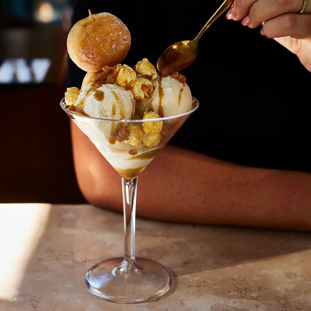 Toffee Bomboloni Sundae