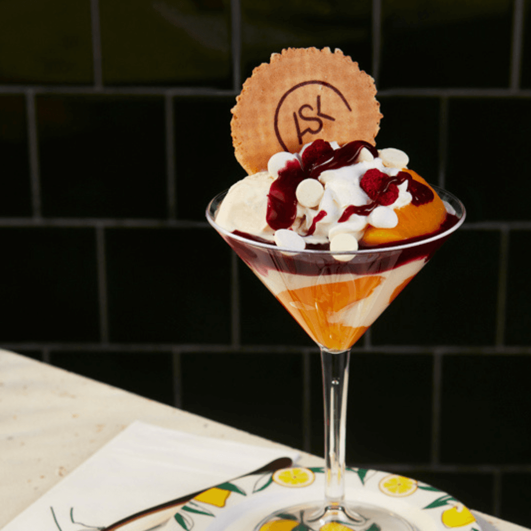 Peach Melba Sundae