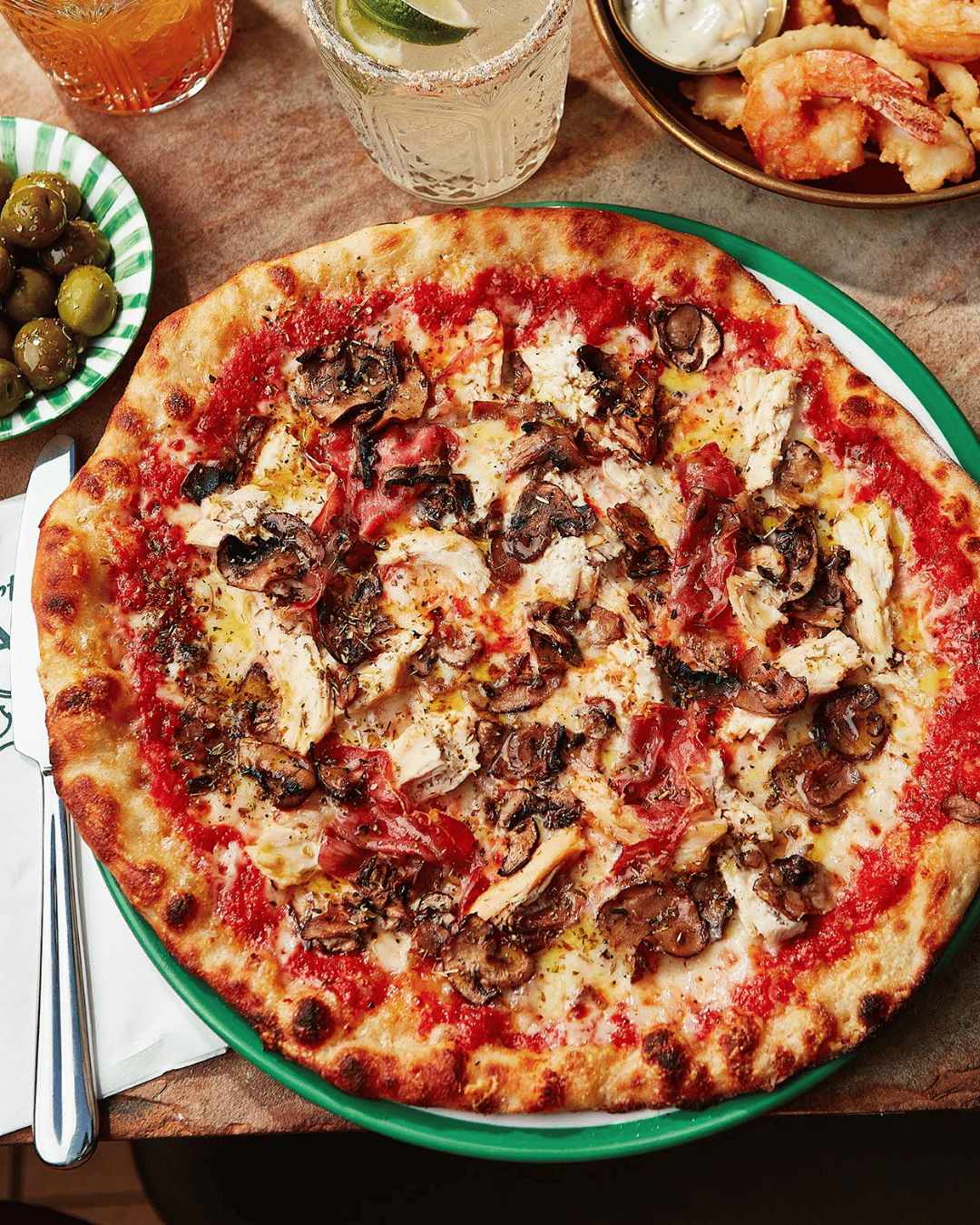 Pizza_pollo coppa e funghi (2) 